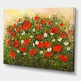 thumbnail image 3 of Designart ' The Fields of Red Wildflowers ' Traditional Canvas Wall Art Print, 3 of 4