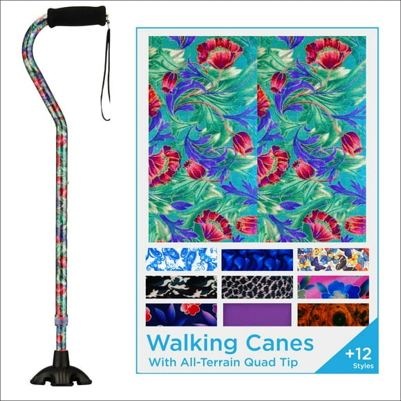 Bastón NOVA para caminar, de cuatro patas, para hombres y mujeres, autoportante, color caña de azúcar Canterbury