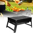 thumbnail image 1 of Parrilla de Barbacoa de Carbón Parrilla de Barbacoa Plegable de Acero Inoxidable Portátil para Picnics en el Patio Playa Acampar Al Aire Libre Cocinar Viajar 35 X 27 Cm ANGGREK herramientas para barbacoa, 1 of 2