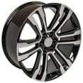 thumbnail image 4 of New 24 Inch Aluminum Wheel for 99-18 GMC Sierra Black Machined Rim, 4 of 6
