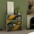 thumbnail image 2 of Ada Home Decor 3 Shelf Bookcase Small Open Shelf Modern Book Case, Light Mocha, 2 of 3