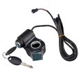 thumbnail image 6 of Accessories Scooter Motorbike Electric Bicycle Refitting Parts E-Bike Thumb Throttle With Key Battery Level Display Power Switch Lock, 6 of 8
