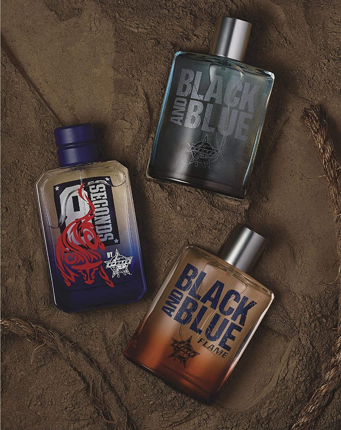 Tru Western PBR Black and Blue Flame Men's Cologne, 3.4 fl oz (100 ml) - Sporty, Clean, Fresh