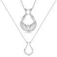 thumbnail image 1 of Collar Porta Anillos de Emily C - Collar de Acero Inoxidable con Acabado Plateado - Regalo de Compromiso para Médicos y Enfermeras - Joyería Plateada para Mamá o Abuela - Diseño Colgante, 1 of 7