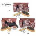 thumbnail image 4 of 6pcs Beard Grooming Care Kit for Men Mustache Beard Oil Balm Wood Comb Brush Facial Nose Ear Hair Trimming Scissors & Beard Guide, 4 of 4