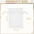 thumbnail image 2 of Uxcell 3 x 4 Inch Satin Bags with Drawstring, Gift Bags for Jewelry Candy Christmas Party 6 Pcs White, 2 of 7