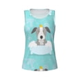 thumbnail image 4 of Lsque Dog In Bathtub Printed Workout Tank Tops for Women, Athletic Sports Tank Tops, Compression Sleeveless Dry Fit Shirts,Sleeveless Yoga Shirt-XX-Large, 4 of 9