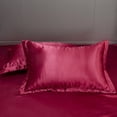 thumbnail image 4 of Satin Bedding Set - Burgundy, 4 of 6