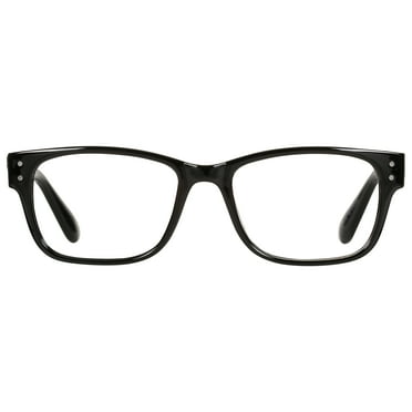 M  Mens Square Plastic Reading Glasses 1.50 Oliver in Classic Black