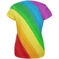 thumbnail image 2 of LGBTQ Rainbow Pride Crayon Flag All Over Womens T Shirt, 2 of 2