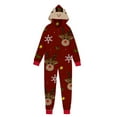 thumbnail image 4 of MIPREWUY Christmas Family Matching Jumpsuit, Long Sleeve Hooded Elk Print Zipper Closure Loungewear, 4 of 10