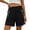 Black, variant on Women's Shorts with Zipper Pockets Elastic Waist Hiking Shorts for Outdoor Travel Green Size XL