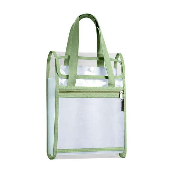 Hiroekza Handheld Tutoring Bag for Kids – Double-Layer, Large Capacity Mesh Book Bag for Elementary School Green