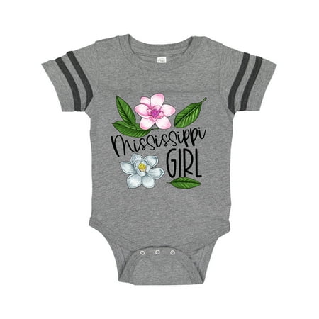 

Inktastic Mississippi Girl Magnolia Flowers and Leaves Gift Baby Girl Bodysuit