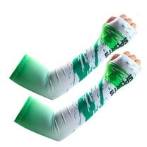 Lilgiuy Arm Sun Sleeves Compression UV Protection Men And Women Summer Sunblock Thumb Hole Green,XL Winter Fashion 2022