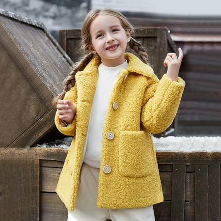 

WZHKSN Child Sweater Toddler Baby Girls Long Tollder Kids Winter Jacket Warm Outwear Clothes Coat