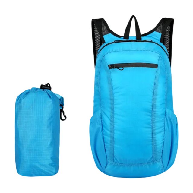 Mochila ligera y plegable para escalada en viajes cortos Azul brillante