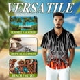 thumbnail image 3 of Netecom Fire Dragon Hawaiian Shirt for Men, Mythical Style, Button Down Summer Beach Short Sleeve, S-5XL, 3 of 6