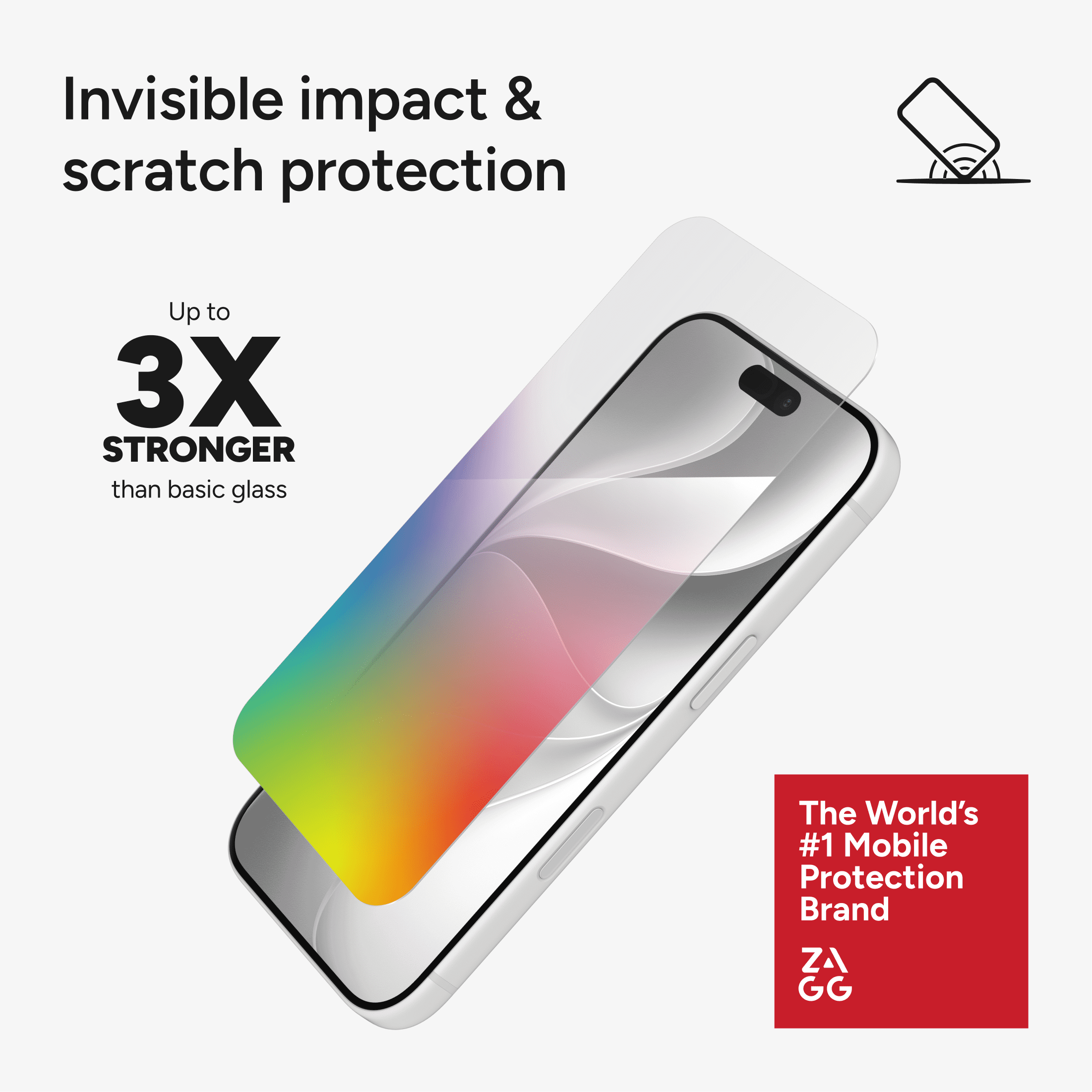 ZAGG InvisibleShield Glass Screen Protector with Blue Light Filter for Apple iPhone 18 Pro Max & 17 Pro Max with PerfectFit™ Installation, 3x Stronger Glass, Impact & Scratch Protection