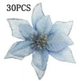 thumbnail image 3 of 30Pcs Red Poinsettia Flowers and Glitter Berries Set for Christmas Decoration - Blau, 3 of 6