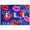thumbnail image 1 of Metal Light Switch Plate Cover Lipstick Kisses Love Romance Dark Blue LOV007, 1 of 13