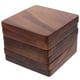 thumbnail image 3 of Posavasos de madera cuadrados, posavasos de madera para decoración del hogar y la Oficina, posavasos para bebidas, 6 uds., 3 of 5