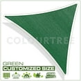 thumbnail image 2 of ColourTree 11' x 17' x 20.2' Green Right Triangle Sun Shade Sail Canopy Mesh Fabric UV Block & Water Air Permeable - Commercial Heavy Duty - 190 GSM - 3 Years Warranty - Custom Make, 2 of 7