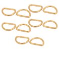 thumbnail image 1 of 16mm Inner Width Iron Half Round Non Welded D Ring Gold Tone 10pcs, 1 of 2