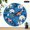10x10in, variant on Patifu Two Koi Fish Among White Lotuses Wooden Wall Clock Silent Mechanical Movement Battery Operated 10x10in