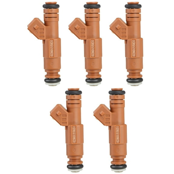 5Pcs CCIYU 4 Holes Fuel Injector Kits fit for 2006-2009 for Volvo for C70 2.5L, 2001-2003 2005-2009 for Volvo for S60 2.4L, 2003-2007 for Volvo for XC70 2.5L FJ669,91863400, 280155831, 0280155831