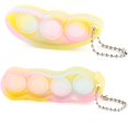 thumbnail image 1 of Juego de 2 juguetes Squeeze-a-Bean Fidget, llavero Edamame Extrusión de frijol, guisante, soja, cadena de alivio del estrés, juguetes para teléfonos, llaves, mochila, juguete de regalo Adepaton LRWJ550, 1 of 8