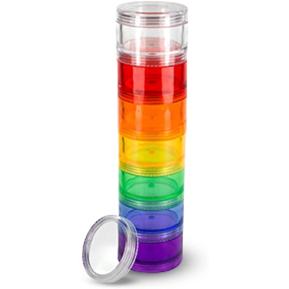 7 Day Medicine Pill Organizer Medium, Screw Together Travel Pill Container