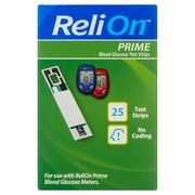 (3 pack) ReliOn Prime Blood Glucose Test Strips, 25 Count