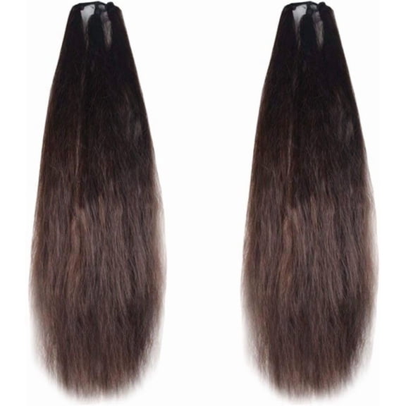 Swadeshi Desire Artificial Long Extensions Hair Choti, Hair Wig - Extra Hair Braid Attachment for Women & Girls Pack-02 Color- Brown