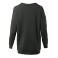 thumbnail image 3 of A2Y Women's Relaxed Fit Long Sleeve V-Neck Side Pocket Sweatshirt Charcoal M, 3 of 6