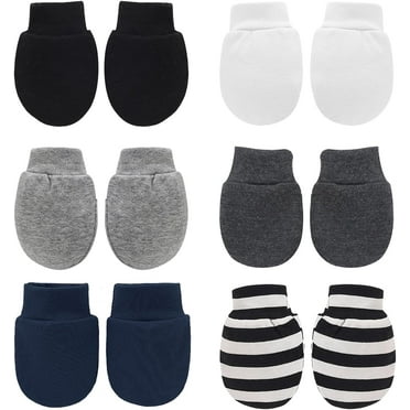 Newborn Baby Cotton Mittens Infant Toddler Gloves No Scratch Mittens Breathable Gloves for 0-6 Months Baby Boys Girls