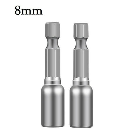 

2PCS 6-13mm Impact Socket Magnetic Nut Screwdriver 1/4in Hex Electric Drill Bit