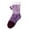 A-Purple159, variant on WMNTST Womens Fuzzy Socks With Grips Color Block Textured Crew Sock With Cute Pompoms Cozy Winter Socks
