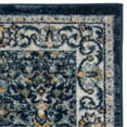 thumbnail image 4 of SAFAVIEH Madison Julian Floral Bordered Runner Rug, Navy/Cream, 2'3" x 8', 4 of 6