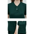 thumbnail image 3 of Scrub Set Clearance 2024! AIEOTT Scrubs Set for Women, Women Scrubs Top V Neck Solid Colour Uniform Nursing Short Sleeve Blouse and Pants, 3 of 3