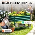 thumbnail image 2 of King Bird Galvanized Steel Raised Garden Bed Kit with Storage Shelf 47.2"x22.8"x31.5" Metal Planter Box, Elevated Garden Bed with Drainage Holes Outdoor for Vegetables Flowers Green, 2 of 9