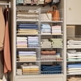 thumbnail image 6 of Huxidaja 5-Tier Stackable Closet Organizers, Foldable All-Metal Wire Storage Bins for Clothes & Pantry, White, 6 of 9
