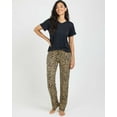 thumbnail image 2 of Real Essentials 2 Pack: Women's Pajama Set - Choose from Short Sleeve with Pocket or Long Sleeve without Pocket, 2 of 7