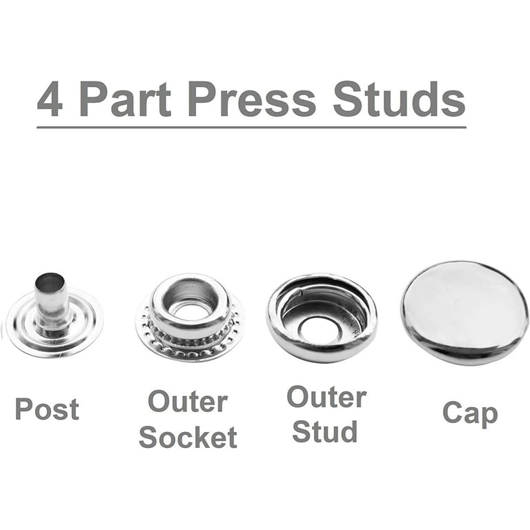 10PCS Heavy Duty Fabric Snap Fasteners Press Studs Buttons DIY Craft Sewing  Tool