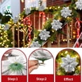 thumbnail image 4 of Flor de Poinsettia de navidad, adorno de árbol de navidad con purpurina, flor falsa, decoración de día de fiesta, 4 of 4