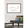 thumbnail image 2 of Line Art Skyline - Rio De Janeiro Wall Poster, 22.375" x 34", Framed, 2 of 3