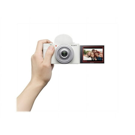 Sony - ZV-1F Vlog Camera for Content Creators and Vloggers - White