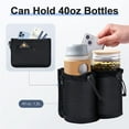 thumbnail image 2 of Luggage Travel Cup Holder, Lightweight Coffee Cup Organizer, Travel Portable Storage Bag for Flying & Travelers (Gray), 2 of 5