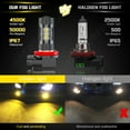 thumbnail image 2 of H11/H8 LED Bulbs 3000K Golden Yellow Super Bright Fog Light DRL Light High Power 2Pcs, 2 of 10
