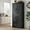 Black, variant on Farmhouse Kitchen Pantry Cabinet, Tall Storage Cabinet with Doors and Adjustable Shelves, with Load-Bearing Steel Pipe, Wood Storage Cabinets for Kitchen, Dining Room, Bathroom